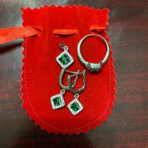 Sterling Silver 3 Piece Ring, Earring, and Pendant